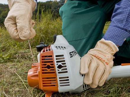 : Step 10 of 14: Pulling the starter rope againPull the starter rope again. The engine will fire.Note:If your brushcutter fails to fire, refer to your Instruction Manual to make sure you are following the correct procedure. If the brushcutter still will not start, contact your STIHL Approved Dealer. He will be able to advise and assist and help you solve any problems that may arise.