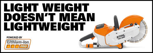 The new STIHL TSA 230 cordless cut-off machine.